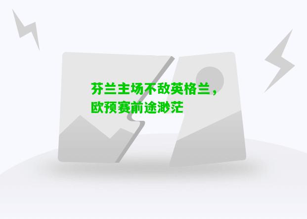 芬兰主场不敌英格兰，欧预赛前途渺茫